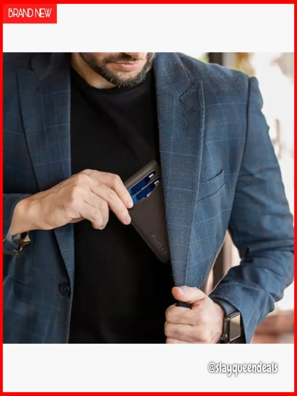 Slim RFID Blocking Money Clip Wallet with 8 Card Holder